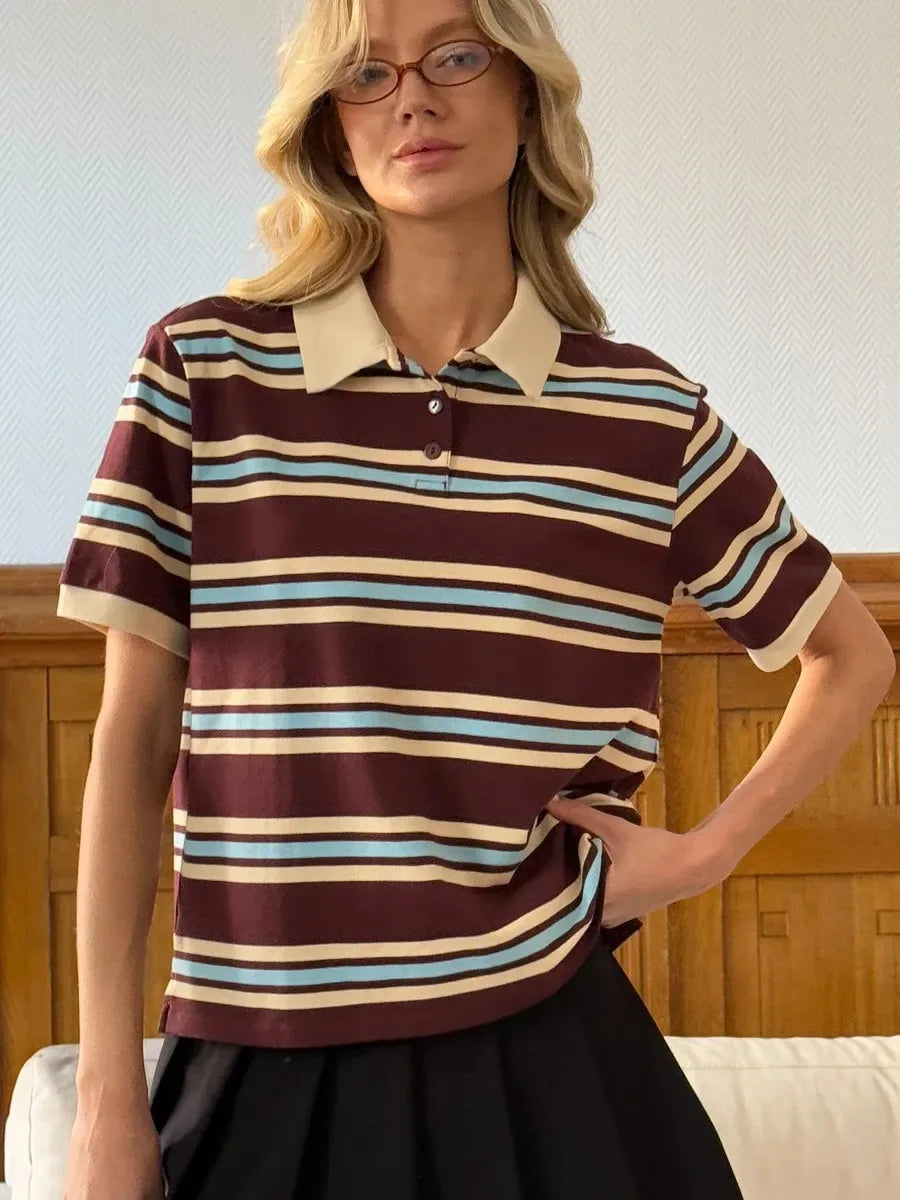 Women’s Loose Fit Polo T-Shirt