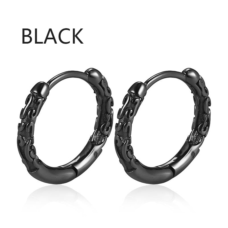 2pc korean Fashion Cross feather Stud Earrings Punk Rock Style For Women men High Quality Stainless steel Hiphop Ear Jewelry