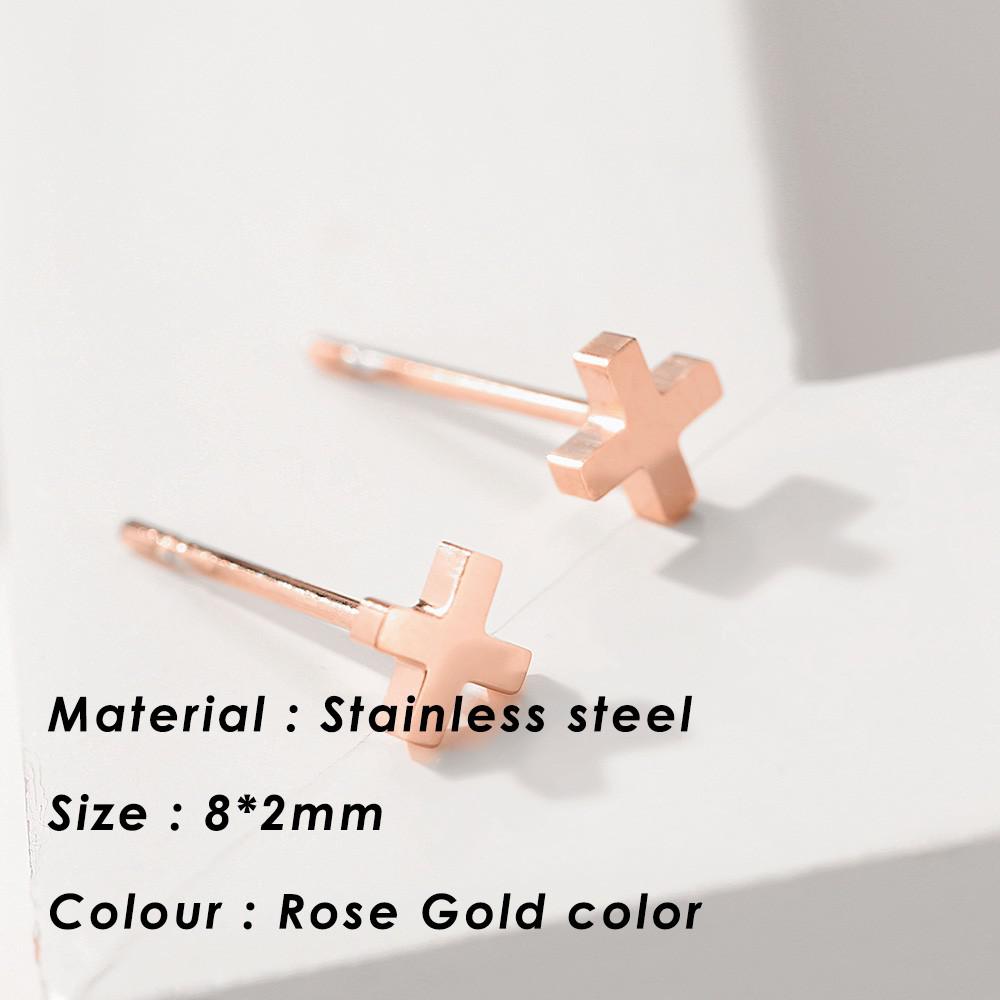 Small Heart Stainless Steel Stud Earrings for Women Girl Not Fade Gold Color Tiny Earrings Korea Fashion Jewelry Piercing Ear