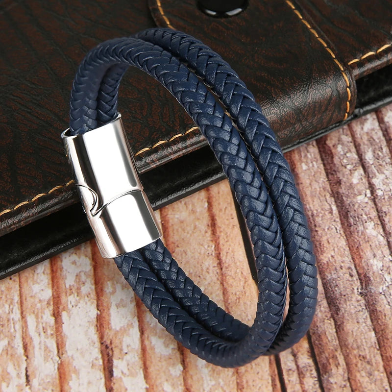 Genuine Leather Double Layer Bracelet - Jeglowstore