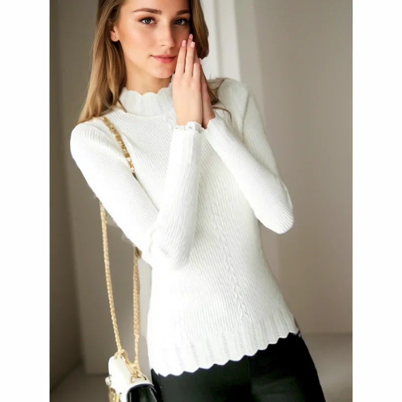 Women’s Basic Slim Fit Sweater - Jeglowstore