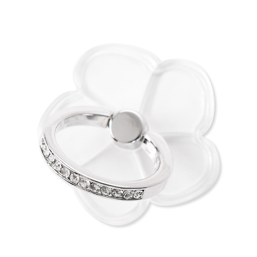 Transparent Finger Ring Holder Diamond Ring Phone Stand Holder for Cellphone Finger Grip Rotatable Phone Support Mount Accessory