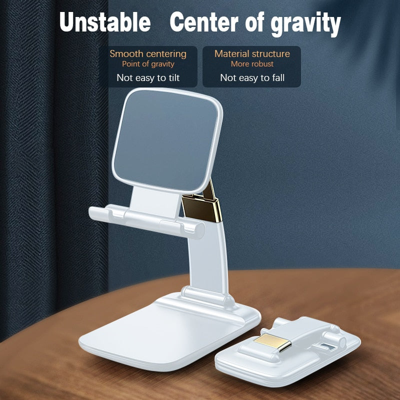 Creative lazy desktop bedside phone holder portable multifunctional folding telescopic live aluminum alloy phone holder