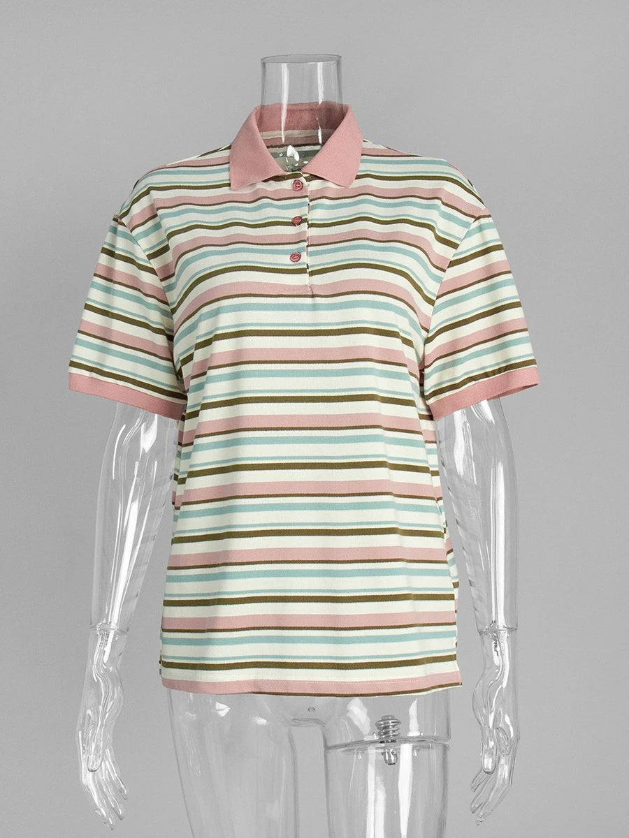 Women’s Loose Fit Polo T-Shirt