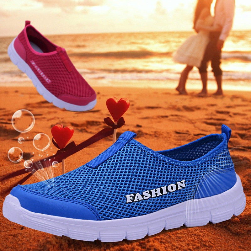 Breathable Mesh Casual Men Shoes Summer Sneakers Men Footwear Running Shoes Men's Lightweight Slip-on Sandals Zapatos De Hombre