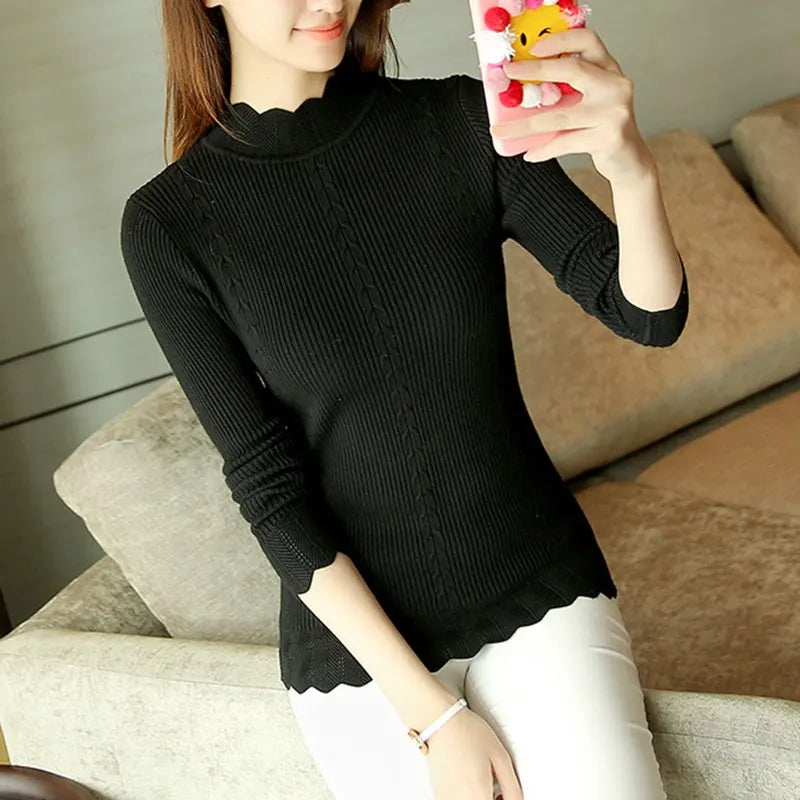 Women’s Basic Slim Fit Sweater - Jeglowstore