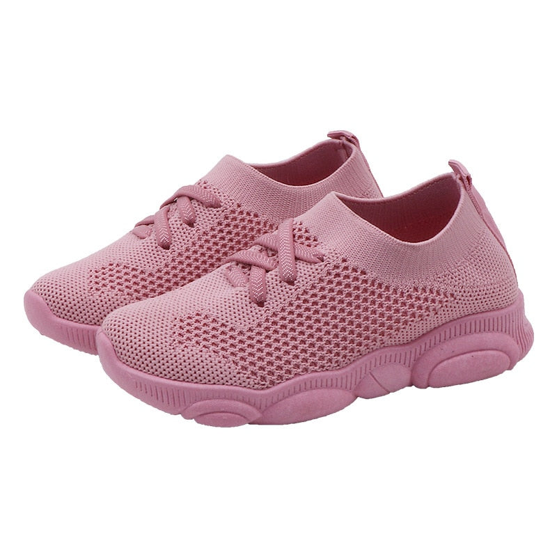 Baby Sneakers 2020 Fashion Children Flat Shoes Infant Kids Baby Girls Boys Solid Stretch Mesh Sport Running Sneakers Shoes
