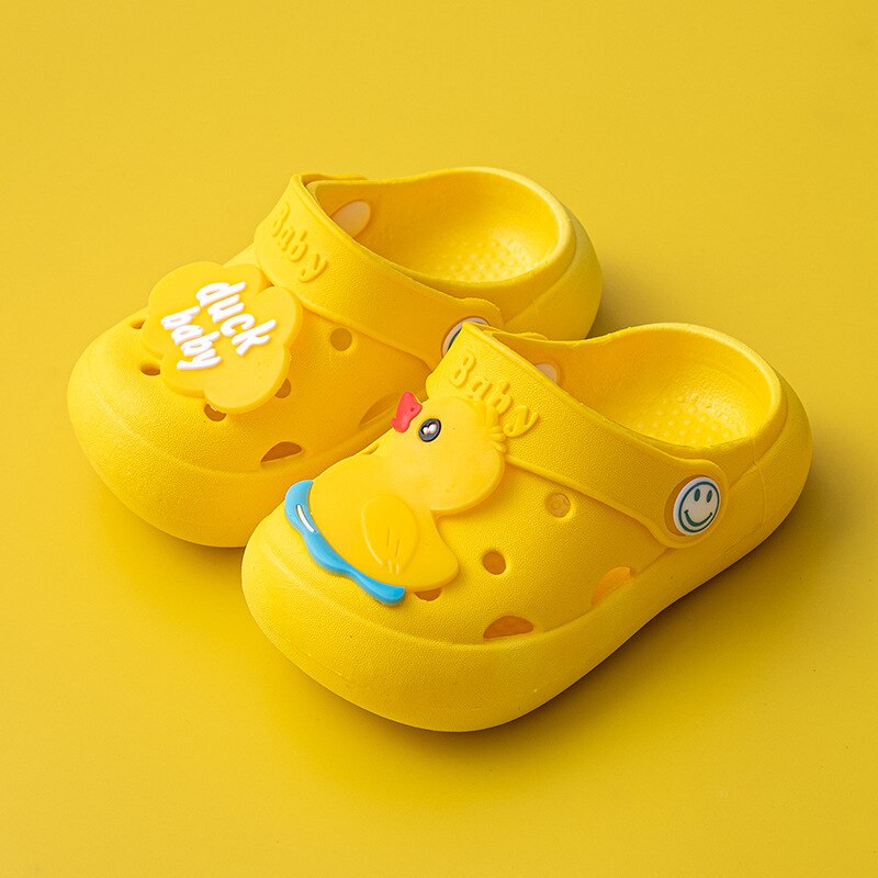 Summer New Children's Cold Slippers Indoor Non -slip and Soft Bottom Comfort Cute Baby Hole Shoes, Boys and Girls Home Slippers