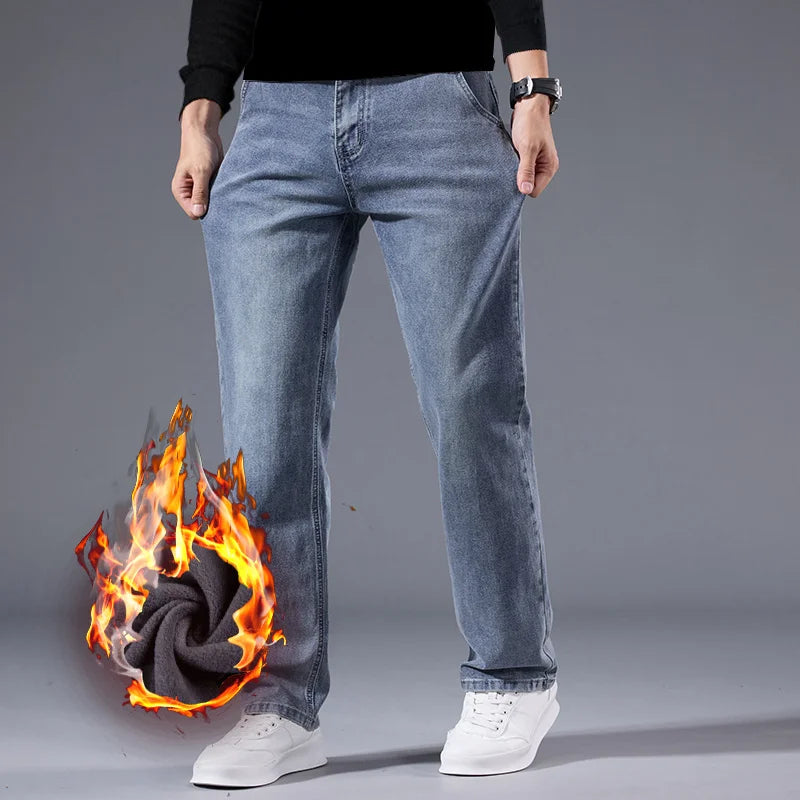 Men’s Business Casual Winter Jeans - Jeglowstore