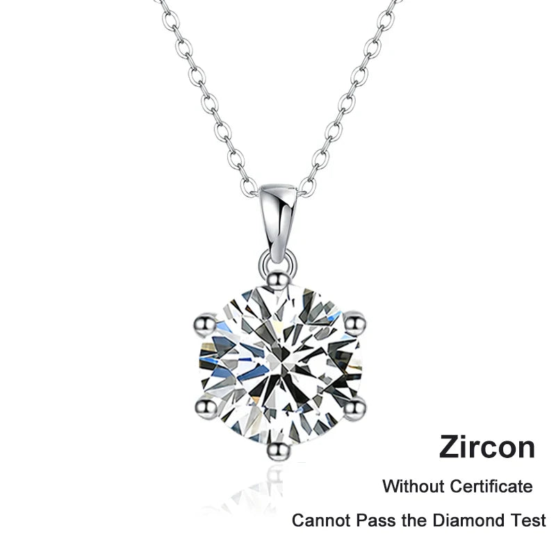 18K Gold Plated Moissanite Necklace - Jeglowstore