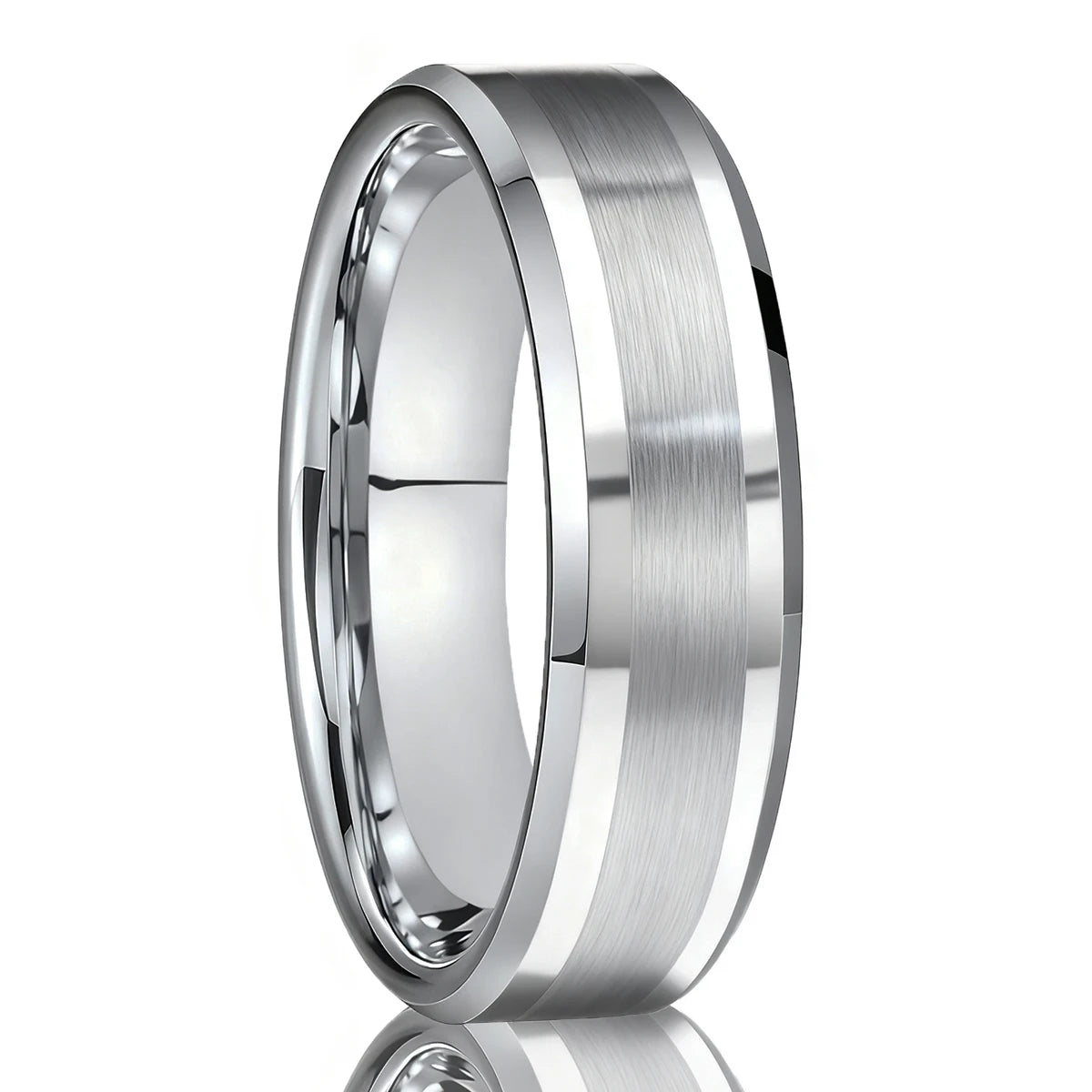 Silver Tungsten Couple Rings