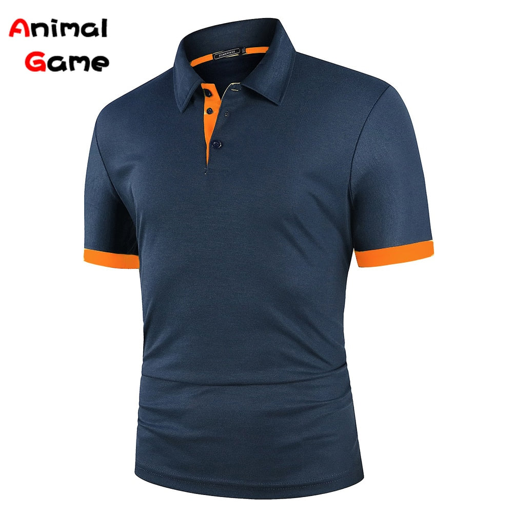 Summer Men Polo Men Shirt Short Sleeve Polo Shirt Contrast Color Polo New Clothing Streetwear Casual Fashion Men Collar Tops