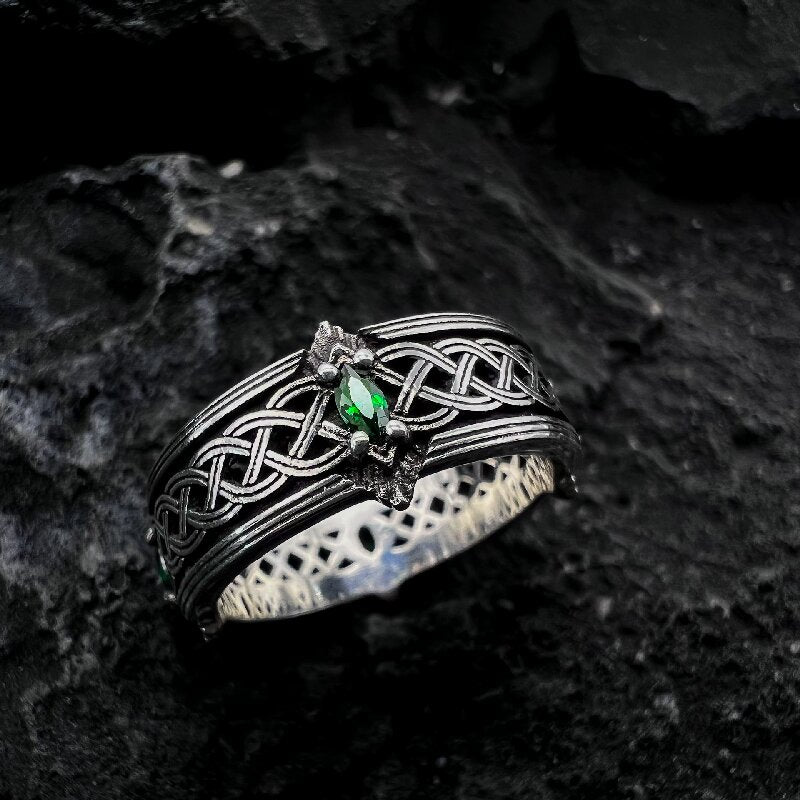 Unique Design Notch Set Crushed Zircon Rings for Men Creative Fashion Rings Jewelry Gifts