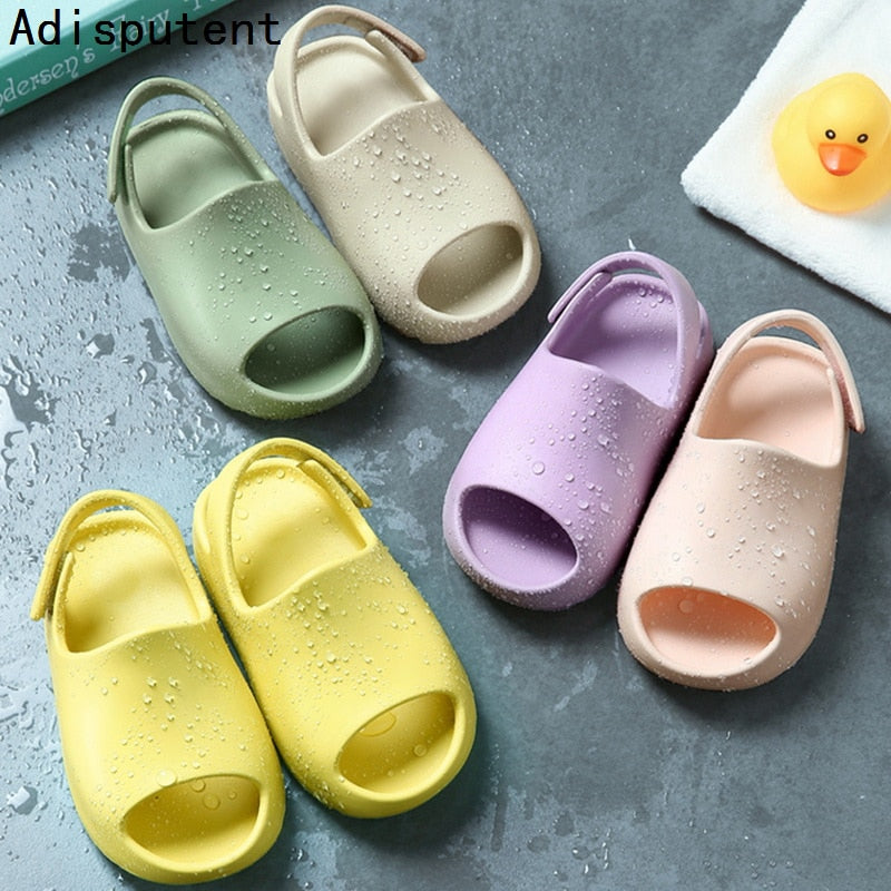 Summer Slippers For Kids Sandals Baby Toddler Fashion Boys Girls Shoes Beach Slides Bone Resin Children Lightweight Water Shoes