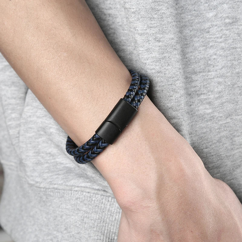 Genuine Leather Double Layer Bracelet - Jeglowstore
