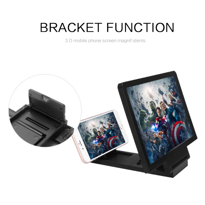 Mobile Phone Screen Amplifier Magnifier Universal 3D Movie Screen Enlarge Vivid Magnifier HD Projector Stand Holder For Phone