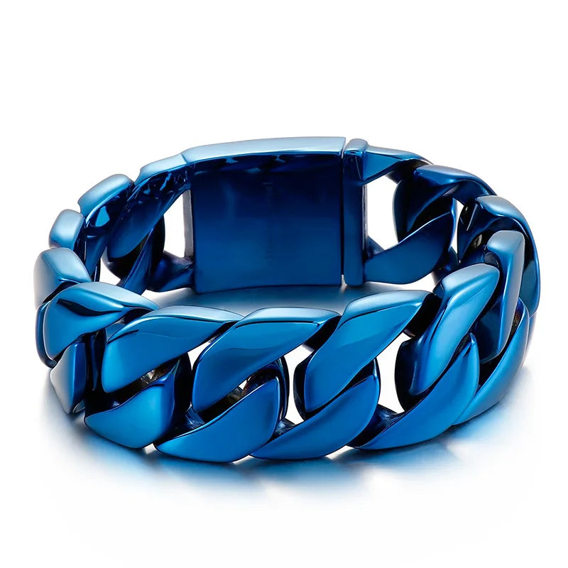 Silver Tone Cuban Curb Bracelet - Jeglowstore