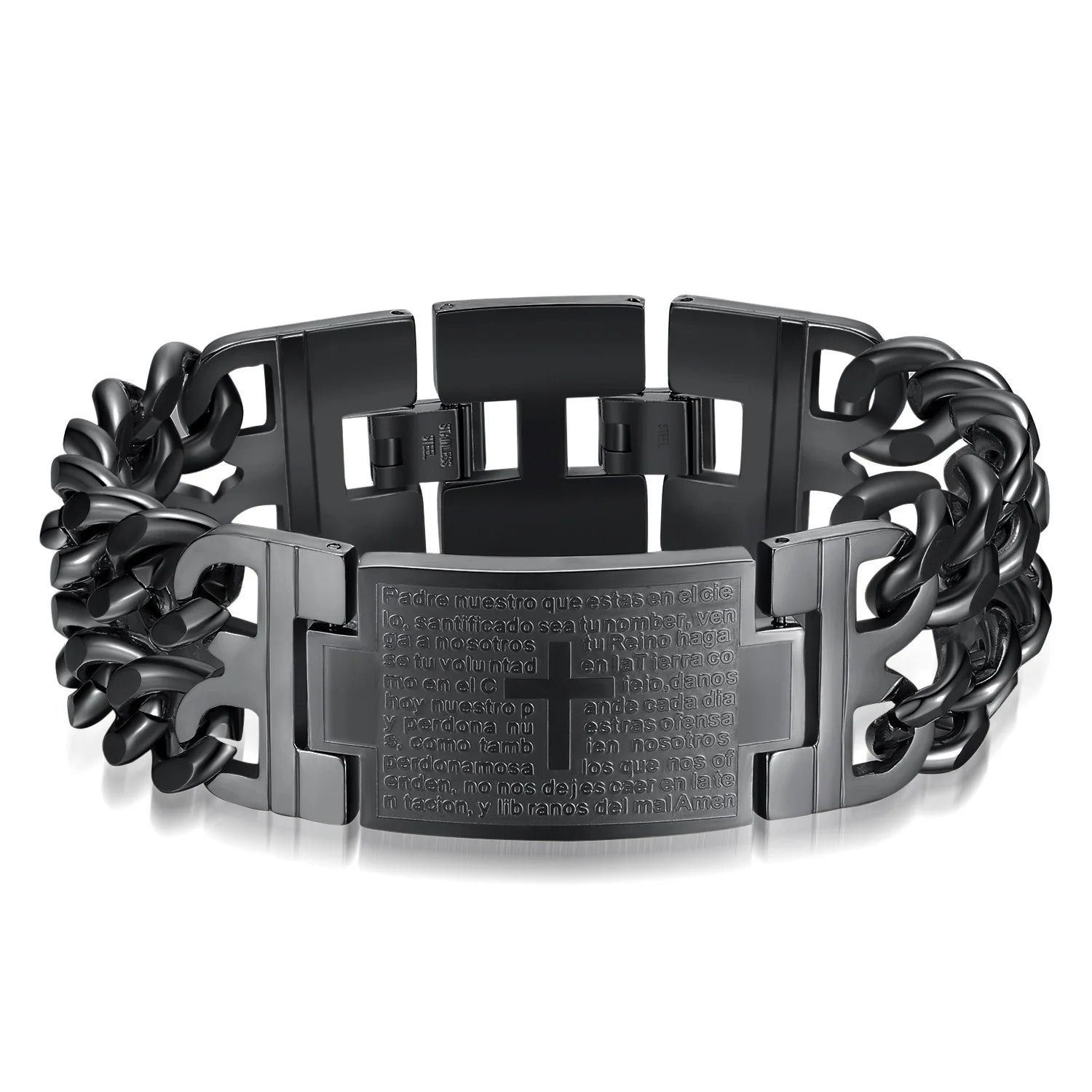 Punk Stainless Steel Cross Bracelet - Jeglowstore