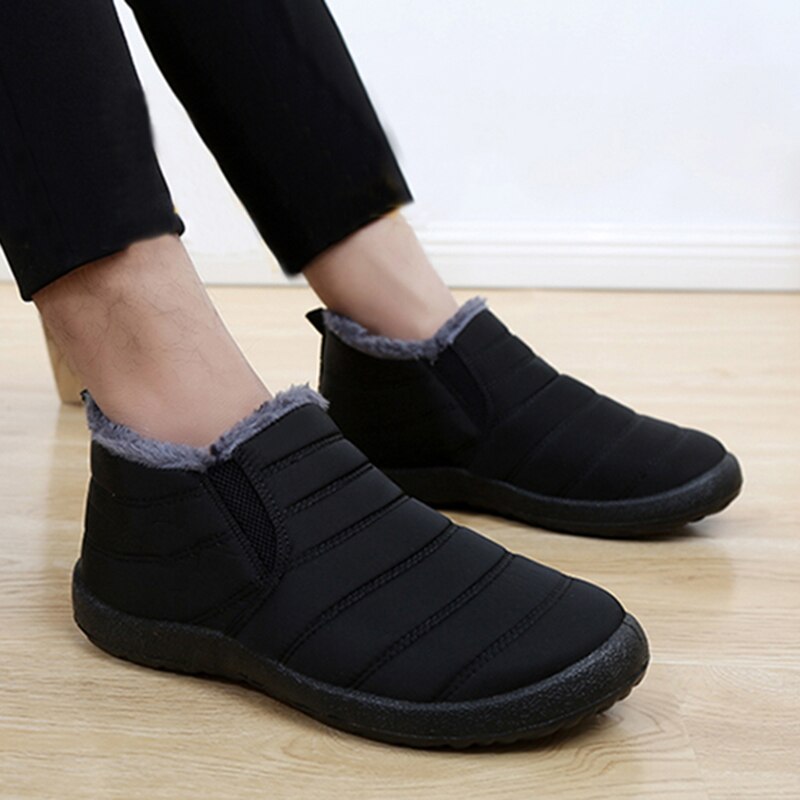 Men Boots Snow Casual Unisex Boots Male Winter Shoes For Men Fashion Ankle Boots Waterproof Shoes Men Footwear Men's Work Shoes