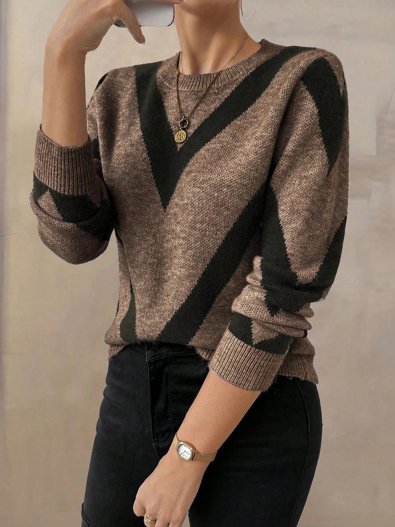 Autumn Winter Geometric Knit - Jeglowstore