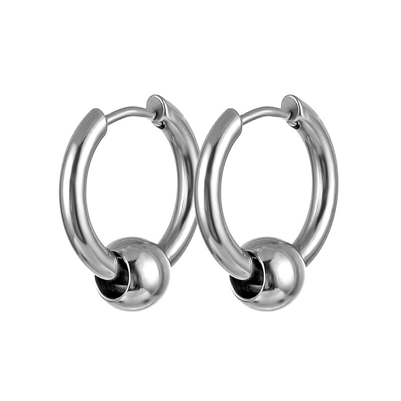 2pc korean Fashion Cross feather Stud Earrings Punk Rock Style For Women men High Quality Stainless steel Hiphop Ear Jewelry