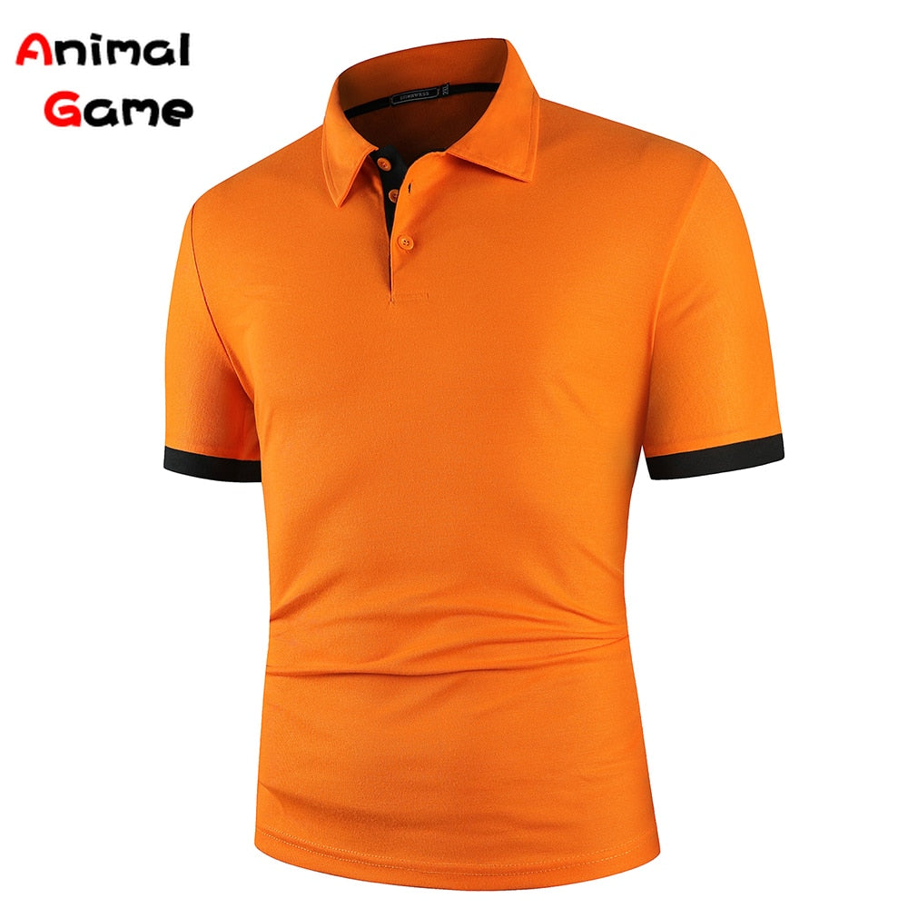 Summer Men Polo Men Shirt Short Sleeve Polo Shirt Contrast Color Polo New Clothing Streetwear Casual Fashion Men Collar Tops