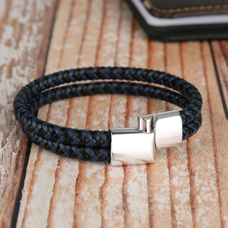 Genuine Leather Double Layer Bracelet - Jeglowstore