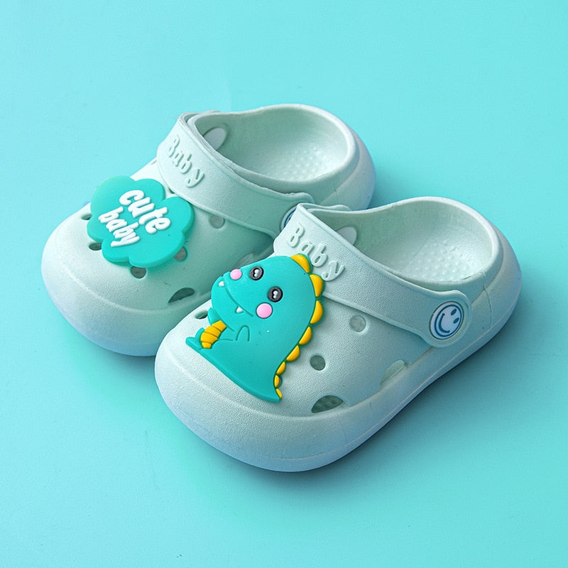 Summer New Children's Cold Slippers Indoor Non -slip and Soft Bottom Comfort Cute Baby Hole Shoes, Boys and Girls Home Slippers