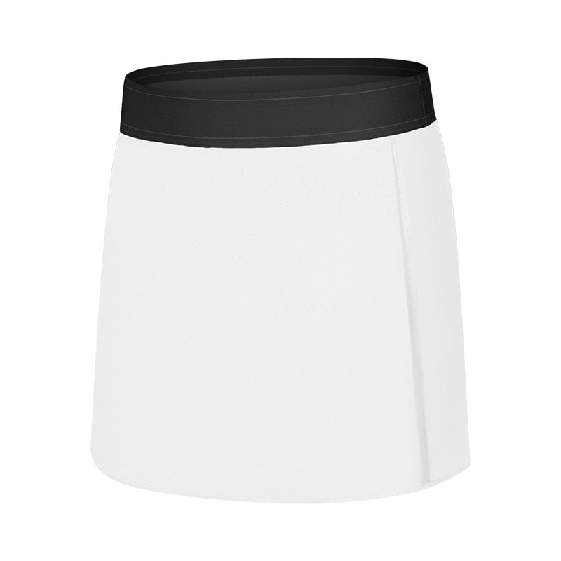 A Logo Match Point Flowy A-line Tennis Skirt With Comfy Inner Short Lightweight Woven Skirts Hidden Pocket for Key or Cards