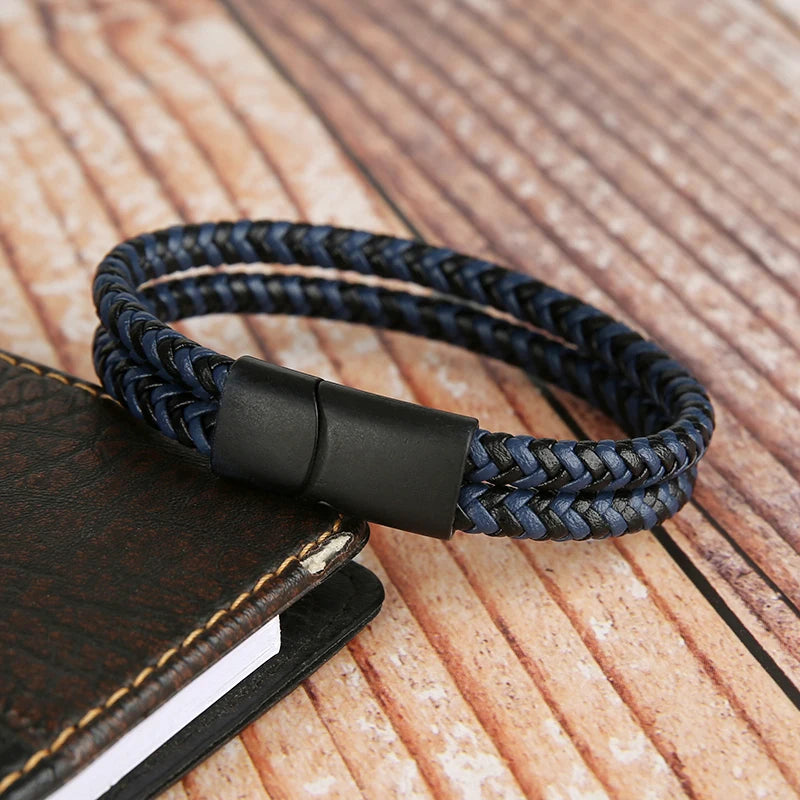 Genuine Leather Double Layer Bracelet - Jeglowstore