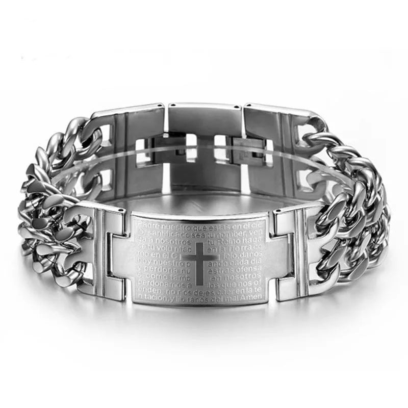 Punk Stainless Steel Cross Bracelet - Jeglowstore
