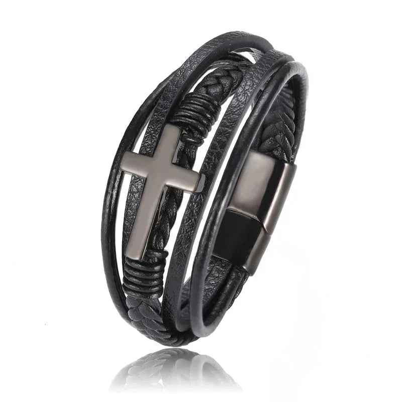Men’s Handmade Leather Infinity Bracelet - Jeglowstore