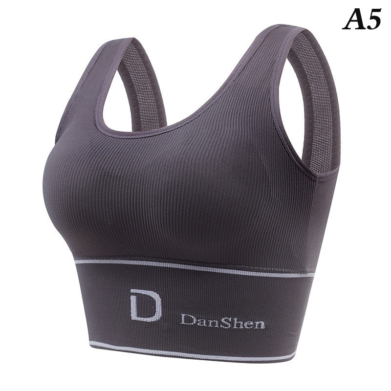 1PC Summer New Style Breathable Inner and Outer Wear Vest Women No Steel Ring Gather Sports Underwear Sport Bra Workout Top