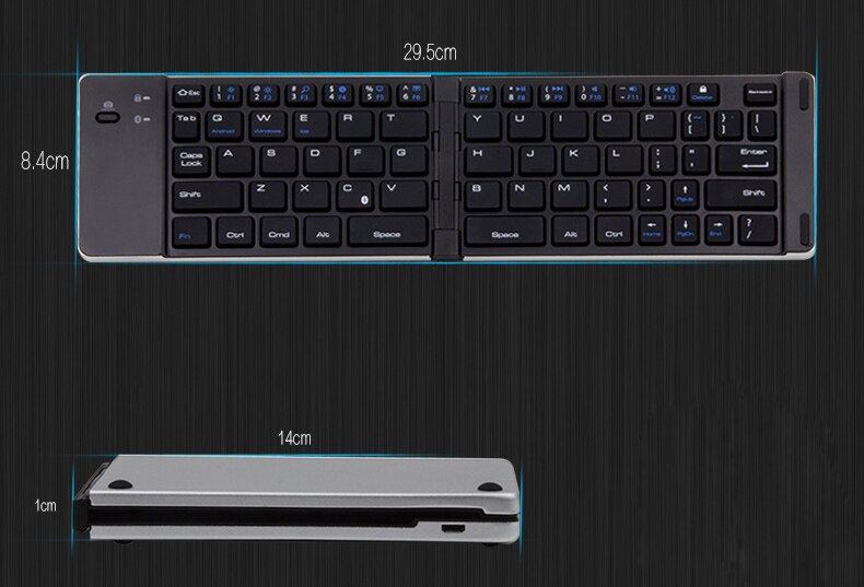 2022 Recargeable Keyboard Portable Universal Wireless Bluetooth-compatible Foldable Folding iPhone iPad Android mini Keyboard