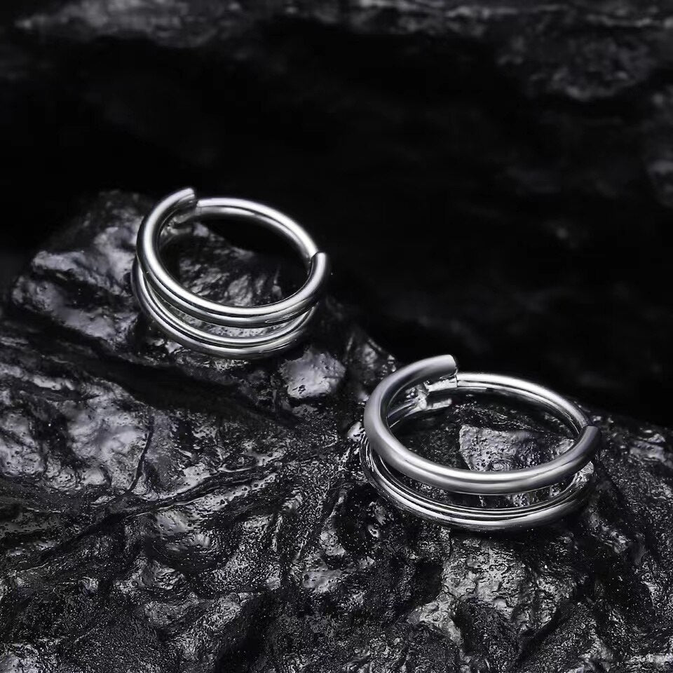 ASTM F136 Titanium Nose Piercing Ring 16G CZ Hinged Septum Clicker Segment Ear Cartilage Tragus Helix Lip Ring Piercing Jewelry