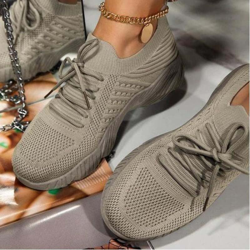 Mesh Breathable Women Casual Sneakers Lace-up Vulcanized