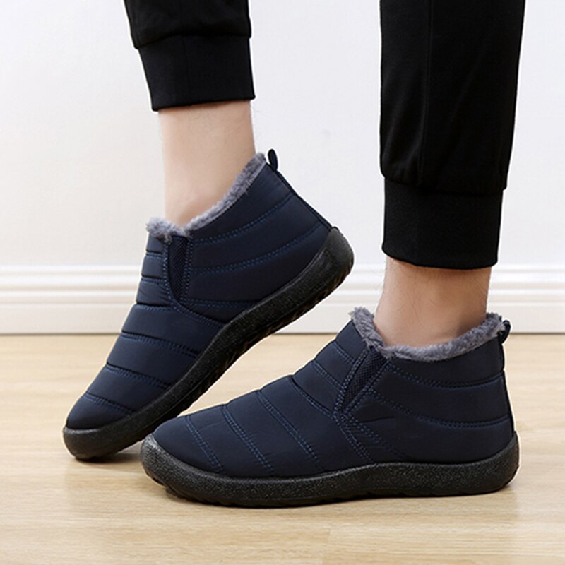 Men Boots Snow Casual Unisex Boots Male Winter Shoes For Men Fashion Ankle Boots Waterproof Shoes Men Footwear Men's Work Shoes