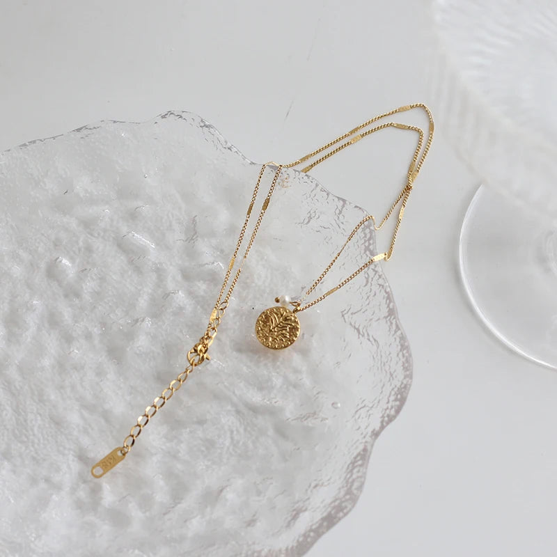 Handmade Freshwater Pearl Gold Necklace - Jeglowstore