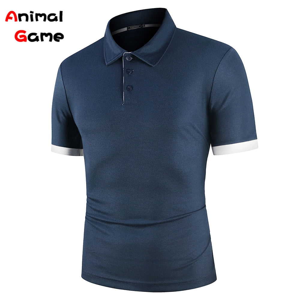 Summer Men Polo Men Shirt Short Sleeve Polo Shirt Contrast Color Polo New Clothing Streetwear Casual Fashion Men Collar Tops