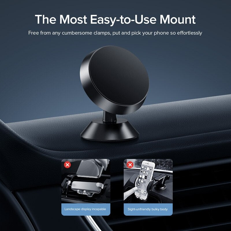 Universal Magnetic Car Phone Holder Stand For iPhone Samsung Magnet Mount Round Car Holder Dashboard Mobile Phone Holder
