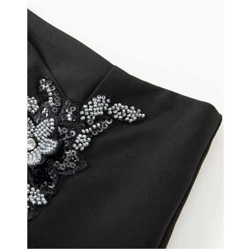 Elegant Black Slit Midi Skirt - Jeglowstore