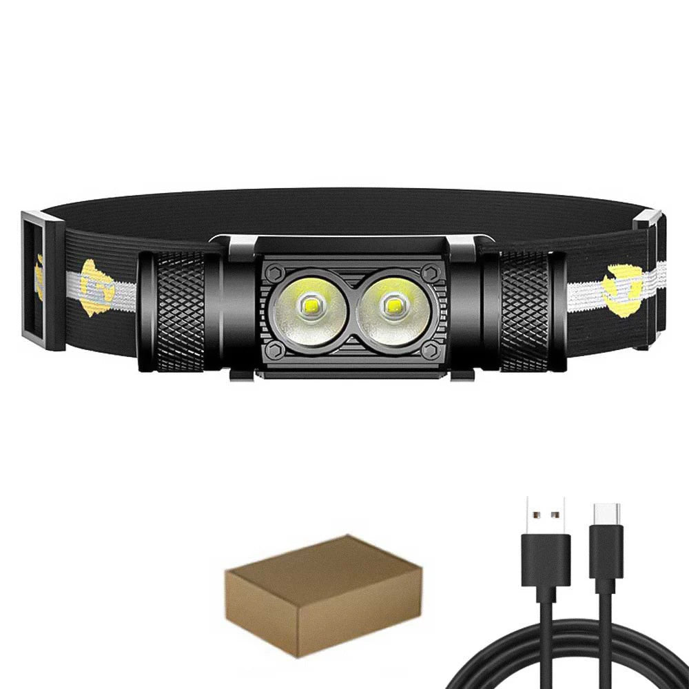 Newest Type-C USB led headlamp Fishing 18650 headlight Torch Hunting head lamp Camping Headlamp Flashlight head light - Jeglowstore