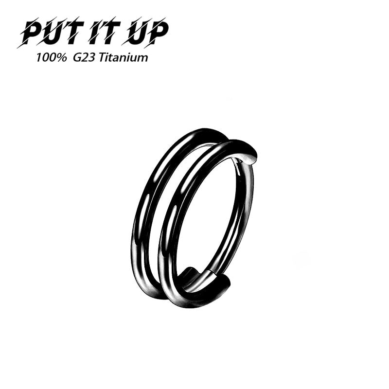 ASTM F136 Titanium Nose Piercing Ring 16G CZ Hinged Septum Clicker Segment Ear Cartilage Tragus Helix Lip Ring Piercing Jewelry