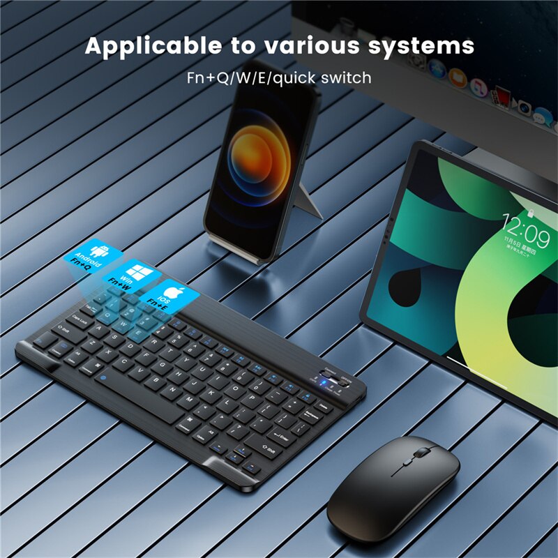 Bluetooth Keyboard And Mouse For Phone Tablet Android IOS Windows Wireless Mouse Keyboard Combo Kits Bluetooth-compatible IPad