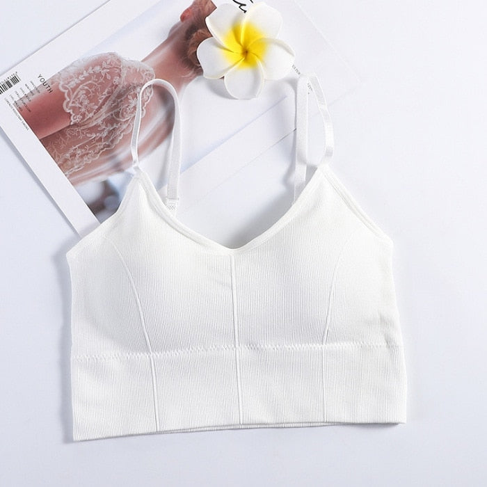 Backless Sportswear Woman Gym Sports Bra Seamless Womens Underwear Adjustable Shoulder Strap Inner Padded Yoga Vest Bralette