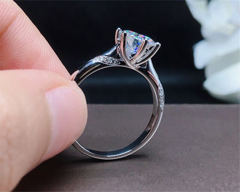 Sell At A Loss! White Gold Color 100% Authentic Tibetan Silver Rings Women Round Cubic Zircon Wedding Fashion Jewelry