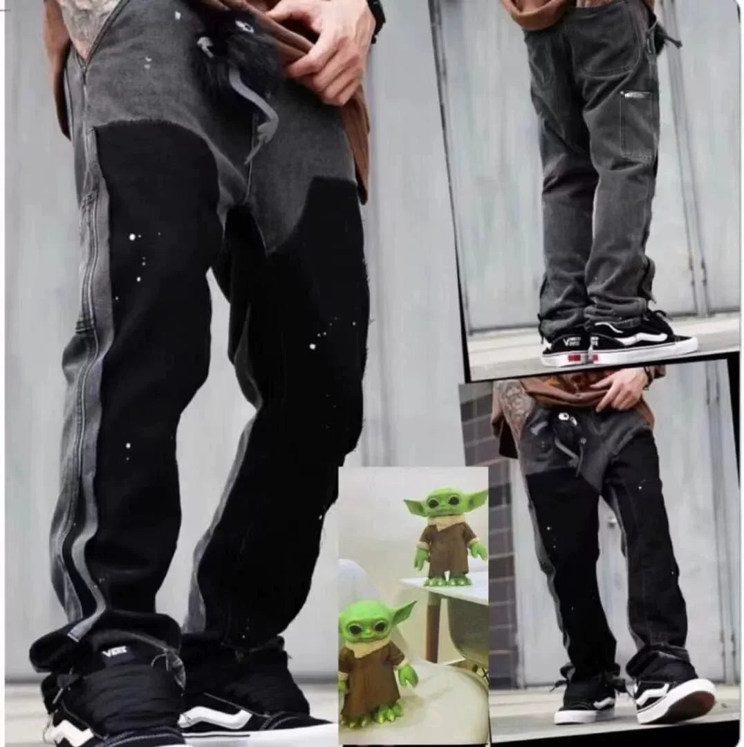 Distressed Vintage Men’s Denim Jeans - Jeglowstore