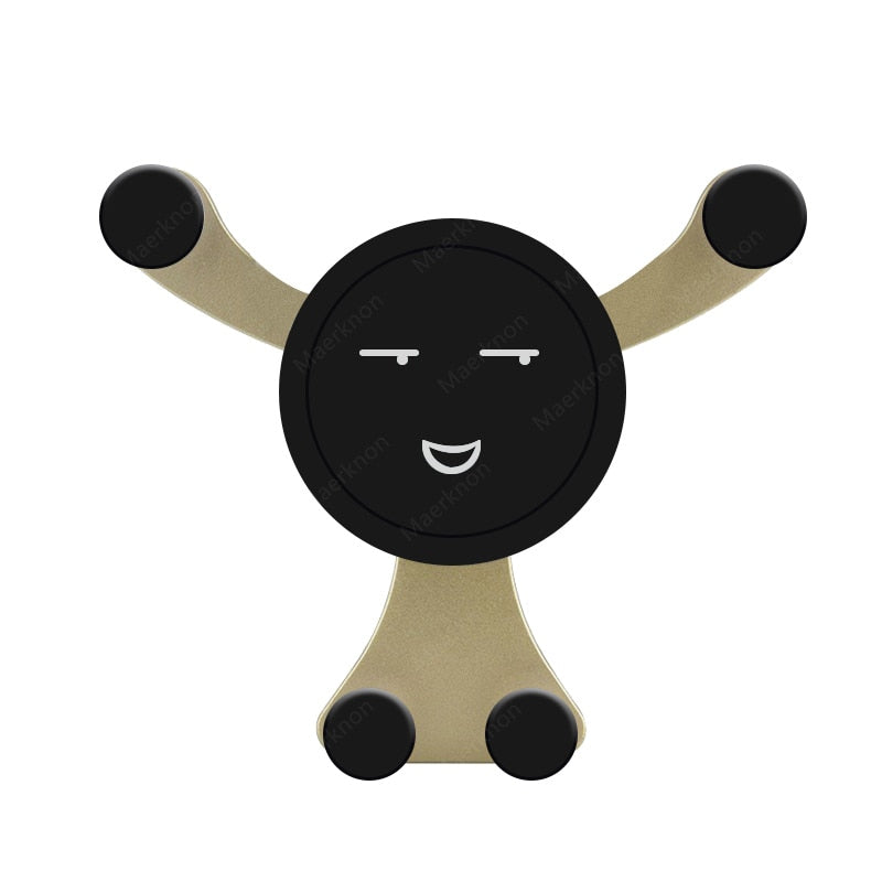 Car Phone Holder Air Vent Clip Smartphone Stand Gravity Support Mount For iPhone Huawei SamsungXiaomi Universal GPS Stand In Car