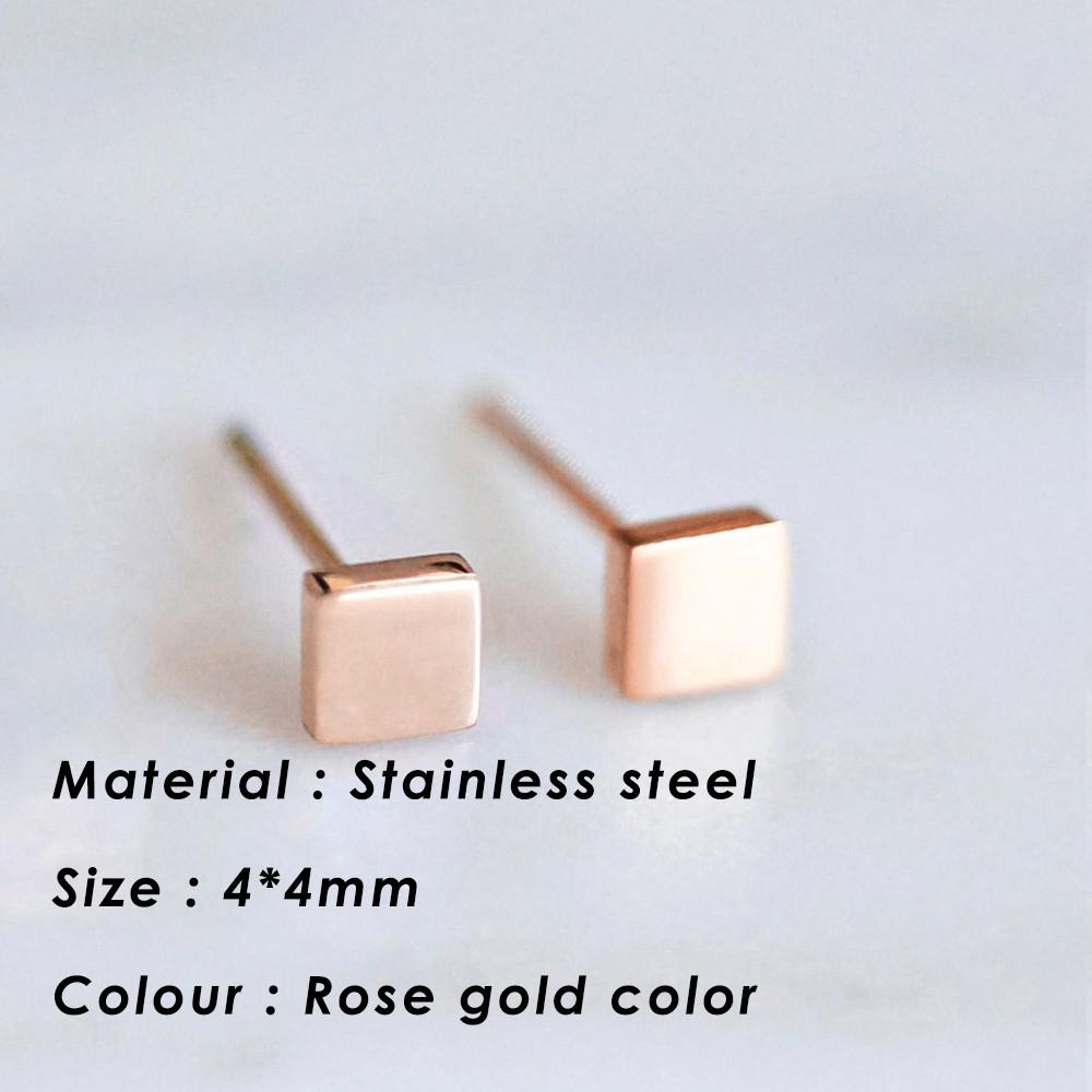 Small Heart Stainless Steel Stud Earrings for Women Girl Not Fade Gold Color Tiny Earrings Korea Fashion Jewelry Piercing Ear
