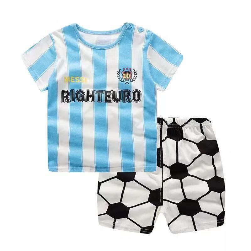 Deisgner Baby Boy Clothes Sport Clothing Tracksuit Active Striped Tshirt +shorts Baseball Football Clothes Toddler Clothing Sets